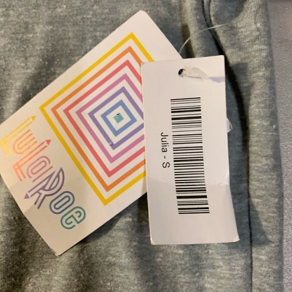 $5 item/ NWT LULAROE Julia GRAY w/pink fitted dress - Picture 7 of 9